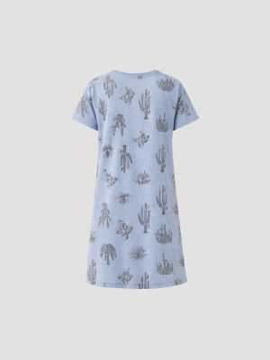 Women's Sleep Dress in Blue