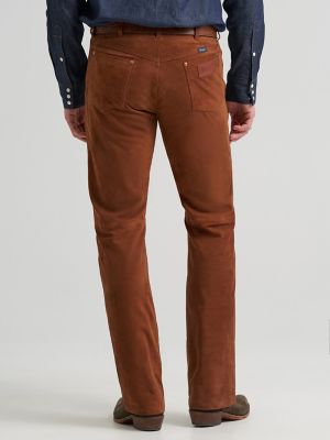 Wrangler&reg; Cowboy Cut&reg; Blue Bell Suede Jean in Cherry Mahogany