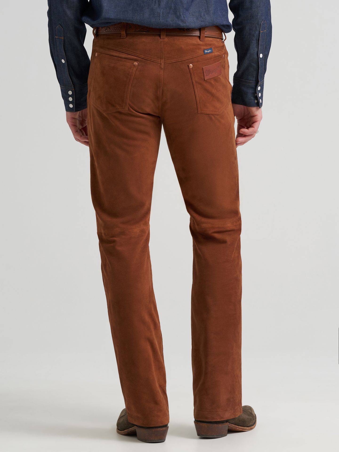 Мужские джинсы Wrangler Cowboy Cut® Blue Bell Suede, цвет: Вишнёвый красное дерево — фото 2