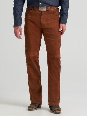 Wrangler&reg; Cowboy Cut&reg; Blue Bell Suede Jean in Cherry Mahogany