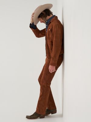 Wrangler&reg; Cowboy Cut&reg; Blue Bell Suede Jean in Cherry Mahogany