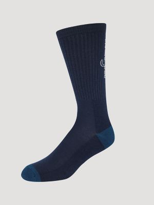 Men's Western Novelty Crew Socks (3-Pack) in Navy