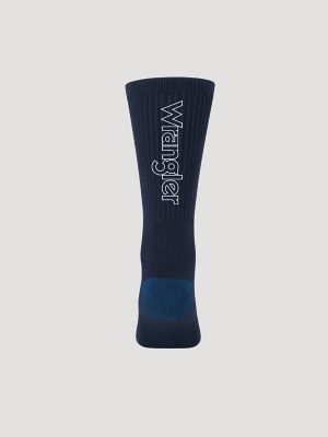 Men's Western Novelty Crew Socks (3-Pack) in Navy