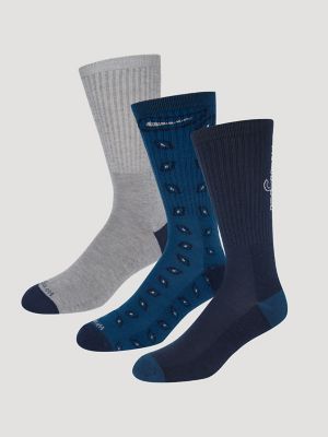 Men's Western Novelty Crew Socks (3-Pack) from Wrangler - $19.99
