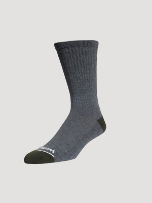 Men's Western Novelty Crew Socks (3-Pack) in Military Green