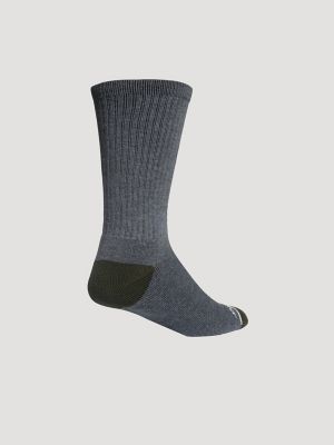 Men's Western Novelty Crew Socks (3-Pack) in Military Green