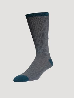 Men's Western Novelty Crew Socks (3-Pack) in Heather Grey