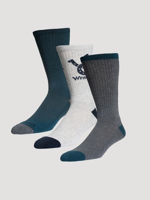 Men's Western Novelty Crew Socks (3-Pack) from Wrangler - $19.99