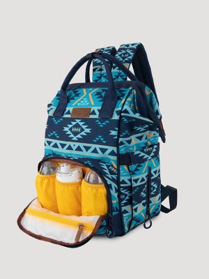 Southwestern Print Backpack:Navy:One Size alternative view