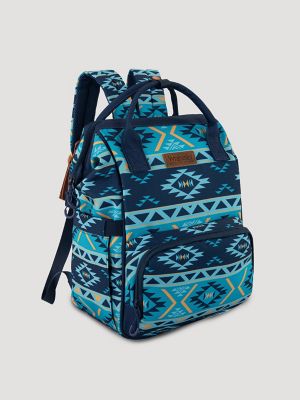 Southwestern Print Backpack:Navy:One Size alternative view 4