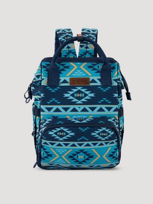 Southwestern Print Backpack in Navy