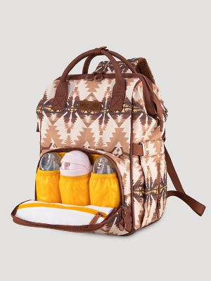 Southwestern Print Backpack:Tan:One Size alternative view