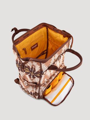 Southwestern Print Backpack:Tan:One Size alternative view 2