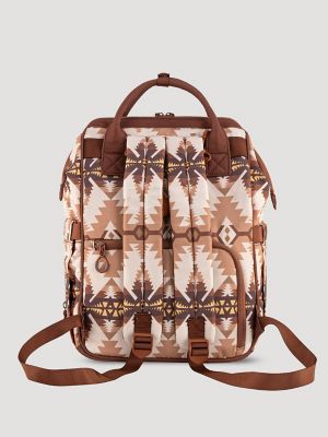 Southwestern Print Backpack:Tan:One Size alternative view 3