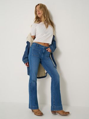 Women's Patch Pocket Flare Jean