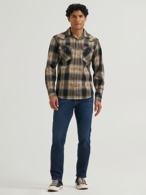 Мужские зауженные джинсы Wrangler All Day Flex, цвет: Callahan