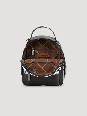 Cow Print Backpack with Coin Pouch