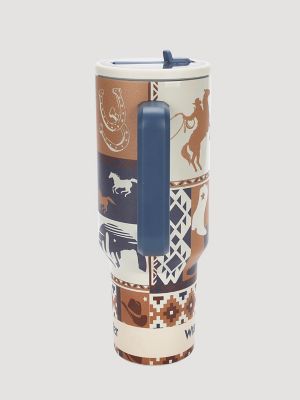 40 oz. Tumbler With Flip Lid in Patchwork