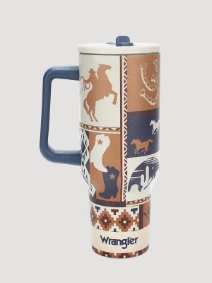40 oz. Tumbler With Flip Lid in Patchwork