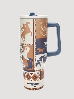 40 oz. Tumbler With Flip Lid in Patchwork
