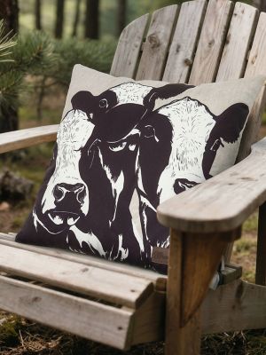 Wrangler Cow Outdoor Throw Pillow:Cow:One Size alternative view