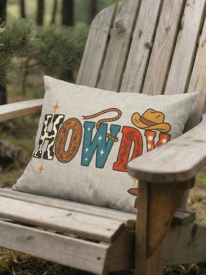 Wrangler Howdy Outdoor Throw Pillow:Howdy:One Size alternative view