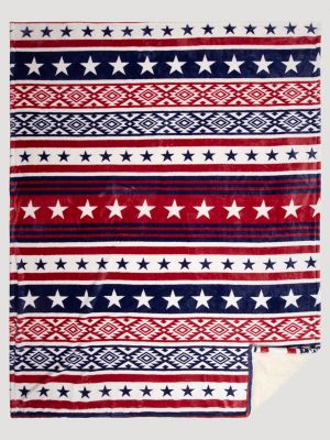 Wrangler Patriotic Stripe Throw Blanket