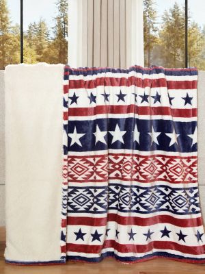 Wrangler Patriotic Stripe Throw Blanket