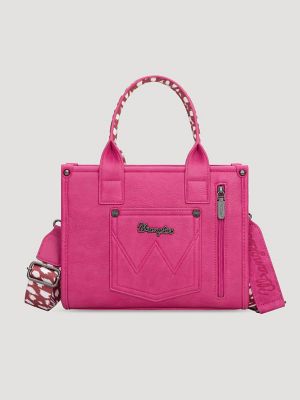 Fawn Print Trim Tote Bag in Pink