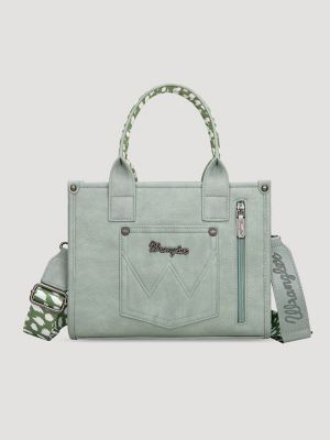 Fawn Print Trim Tote Bag:Mint:One Size alternative view
