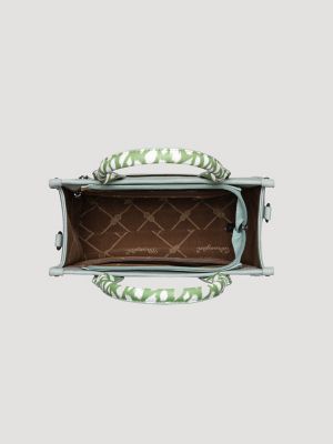 Fawn Print Trim Tote Bag:Mint:One Size alternative view 2