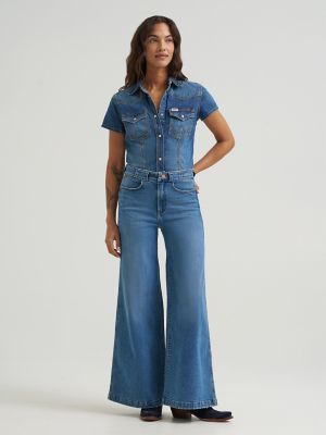 Women's Rainbow Pocket Wide Leg Jean in Ellis