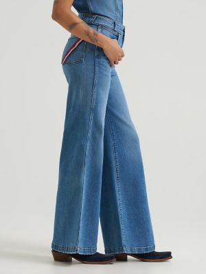 Women's Rainbow Pocket Wide Leg Jean in Ellis