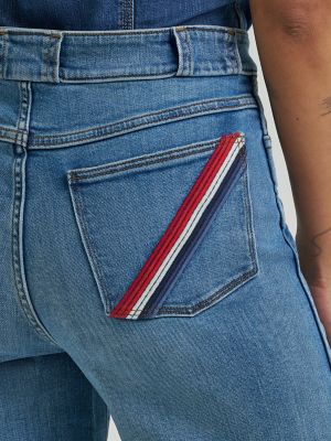 Women's Rainbow Pocket Wide Leg Jean in Ellis