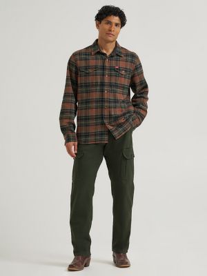 Men's Blanket Flannel Overshirt in Cocoa Brown