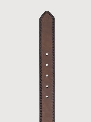 Men's Reversible Engraved Buckle Belt