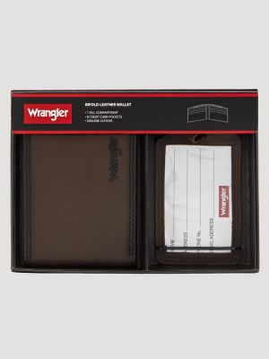 Men's Bifold Wallet & Luggage Tag Set