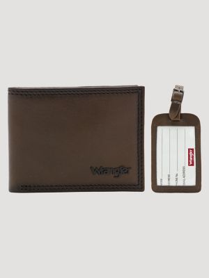 Men's Bifold Wallet & Luggage Tag Set from Wrangler - $34.99