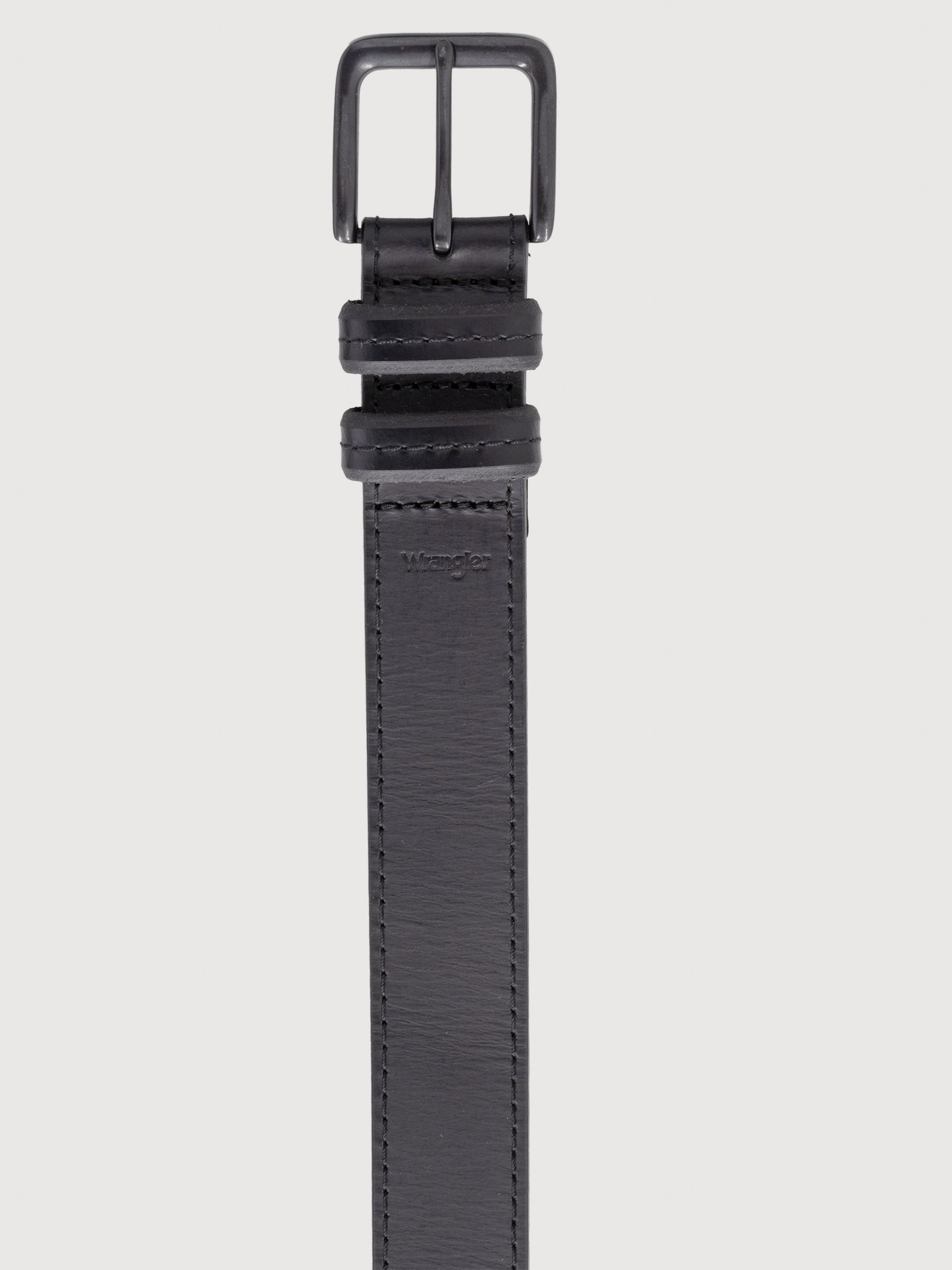 Мужской ремень Wrangler Double Keeper Embossed, цвет: Чёрный — фото 2