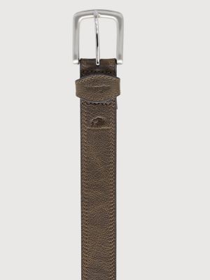 Men's Triple Stich Bison Belt