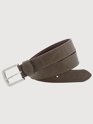 Men's Triple Stich Bison Belt
