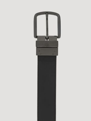 Men's Reversible Stitch Pattern Western Belt