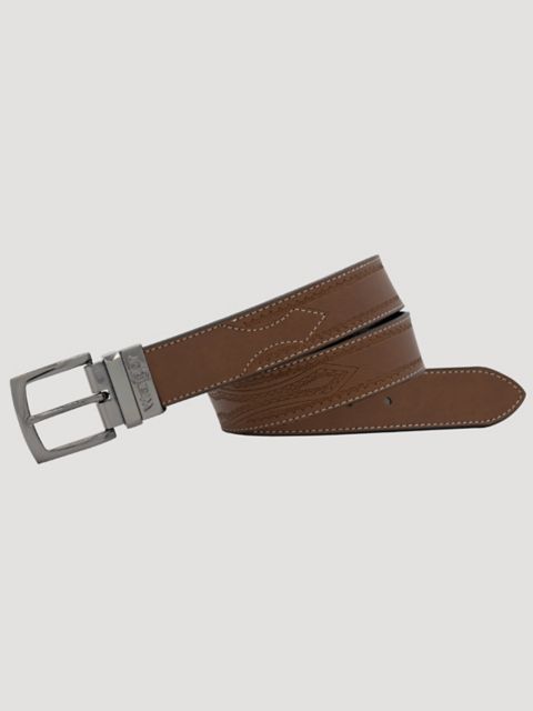 Мужские ремни Wrangler Men's Reversible Embossed Pattern Western Belt