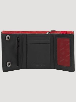 Мужские кошельки Wrangler Men's Embossed Wrangler Chain Wallet — фото 3
