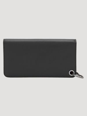Men's Embossed Steer Head Chain Wallet