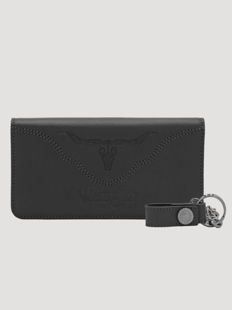 Мужские кошельки Wrangler Men's Embossed Steer Head Chain Wallet