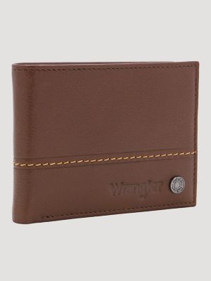 Mens Slim Wallet & Key Fob Set:Brown:One Size alternative view 3