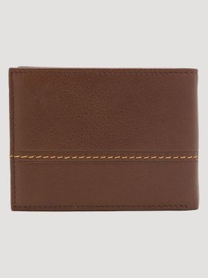 Mens Slim Wallet & Key Fob Set:Brown:One Size alternative view 4