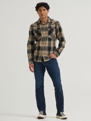 Men's Plaid Button Front Shirt