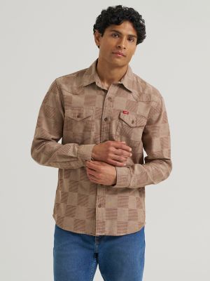 Men's Plaid Button Front Shirt